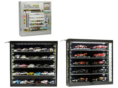 Other Showcase Wall Mount 5 Tier Display Case With Back Panel Mijo Exclusives For 1/64-1/43 Scale Models In Black
