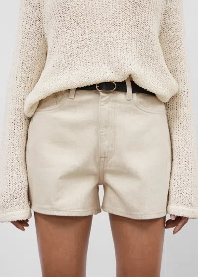 Other Stories 5-pocket Denim Shorts In Beige