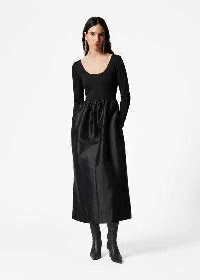 Other Stories A-line Midi Dress In Black