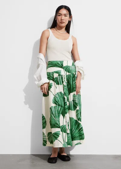 Other Stories A-line Midi Skirt In White