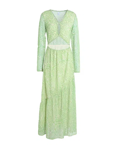 Other Stories &  Woman Maxi Dress Lime Green Size M Recycled Polyester, Elastane