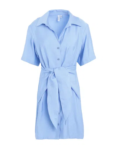 Other Stories &  Woman Mini Dress Sky Blue Size 8 Tencel Modal, Polyester