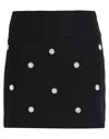 Other Stories &  Woman Mini Skirt Black Size 6 Organic Cotton, Polyester, Acrylic, Viscose, Elastane In Black