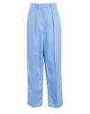 Other Stories &  Woman Pants Light Blue Size 10 Ecovero Viscose, Linen In Blue