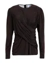 Other Stories &  Woman T-shirt Chocolate Brown Size S Ecovero Viscose, Elastane In Brown