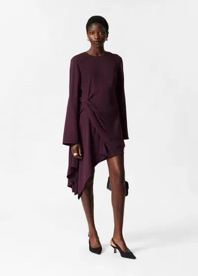 Other Stories Asymmetric Mini Dress In Purple