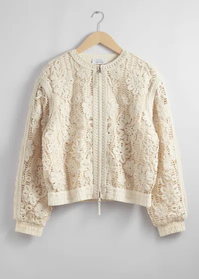 Other Stories Boxy Braided Jacket In White