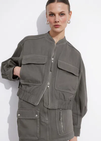 Other Stories Boxy Utility Jacket In Grey