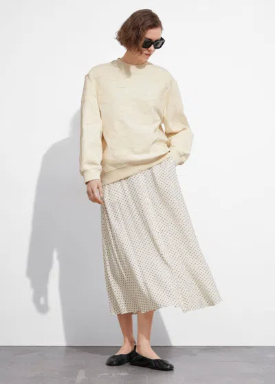 Other Stories Buttoned A-line Midi Skirt In White