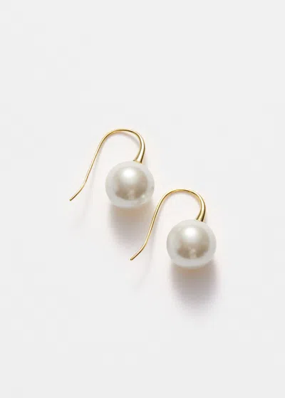 Other Stories Classic Pearl Earrings In Gold