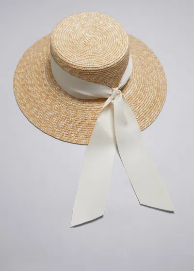 Other Stories Classic Straw Hat In White