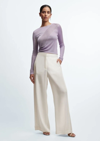 Other Stories Contrast-panel Knit Top In Purple