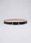 OTHER STORIES CROC EMBOSSED LEATHER BELT