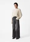 Other Stories Distressed Flared Jeans In Black