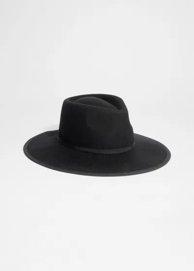 Other Stories Fedora Felt Hat In Black