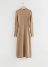OTHER STORIES FITTED A-LINE WOOL KNIT DRESS