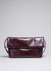 OTHER STORIES FOLDED PATENT-LEATHER CLUTCH