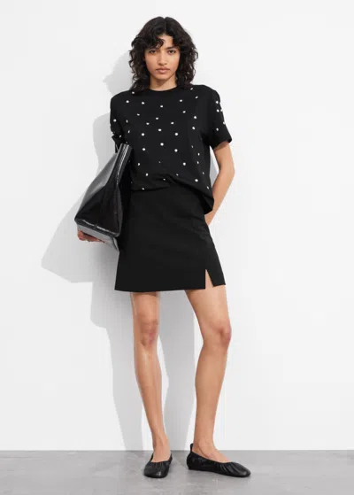 Other Stories High-waist Mini Skirt In Black