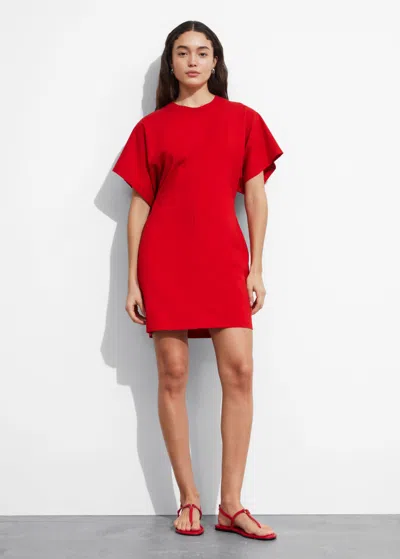 Other Stories Jersey Mini Dress In Red