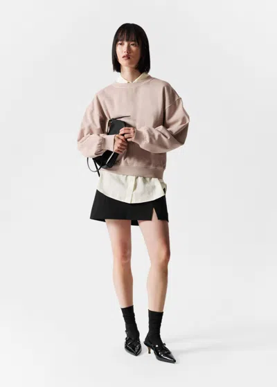 Other Stories Jersey Sweatshirt In Pink