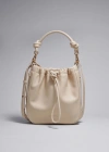 OTHER STORIES KNOTTED LEATHER BUCKET BAG