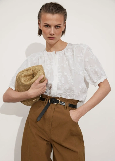 Other Stories Oversized Puff-sleeve Blouse In White