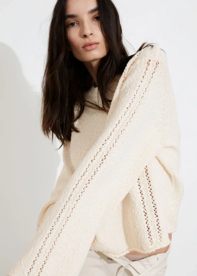 Other Stories Oversized Textured Sweater In White