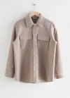 OTHER STORIES OVERSIZED WOOL BLEND WORKWEAR SHIRT