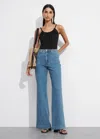 Other Stories Patch-pocket Bootcut Jeans In Blue