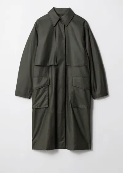 Other Stories Patch-pocket Cotton Coat In Green