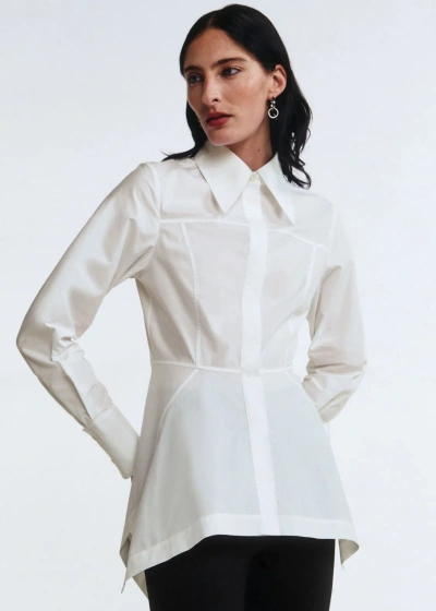 Other Stories Peplum Shirt In White