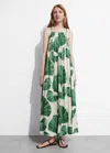 OTHER STORIES PLEATED HALTERNECK MAXI DRESS