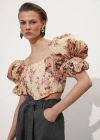OTHER STORIES PUFF-SLEEVE CORSET TOP
