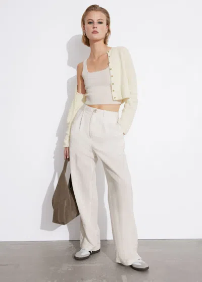Other Stories Relaxed Breezy Trousers In White