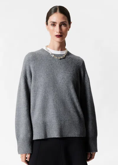 Other Stories Relaxed Fit Knitted Sweater In Grey