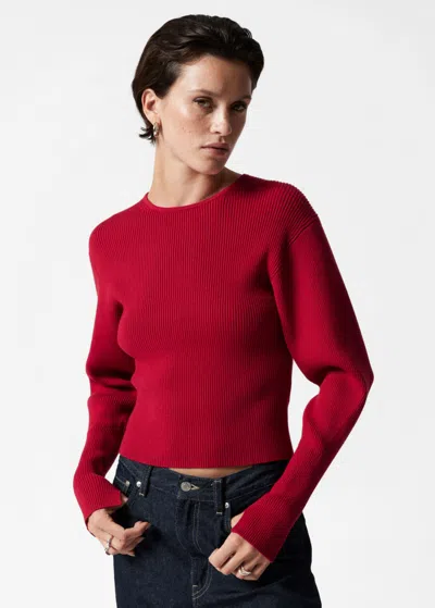 Other Stories Rib-knit Top In Red