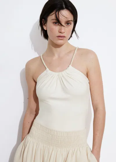 Other Stories Rope-strap Bodysuit In White