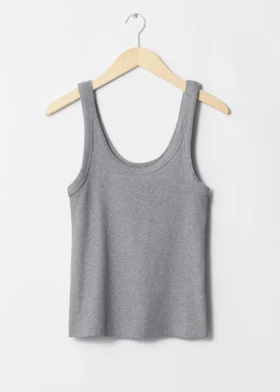 Other Stories Scoop-neck Tank Top In Grey