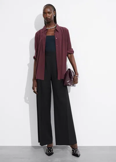 Other Stories Silk Shirt In Red