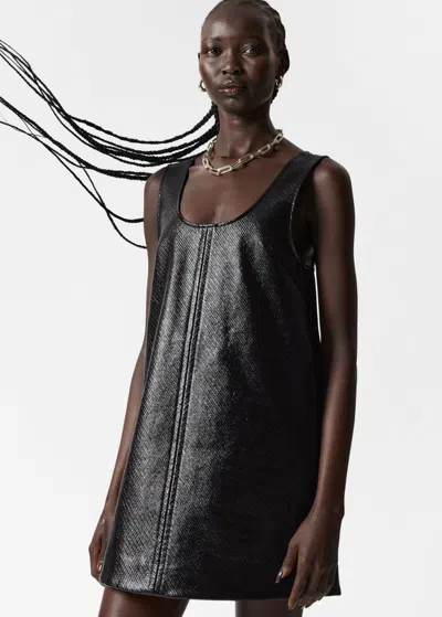 Other Stories Sleeveless A-line Mini Dress In Black