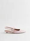OTHER STORIES SLINGBACK LEATHER BALLERINAS