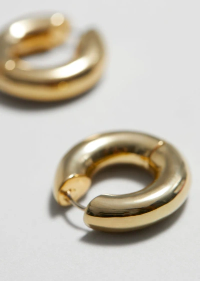 Other Stories Small Chunky Hoop Earrings In Gold
