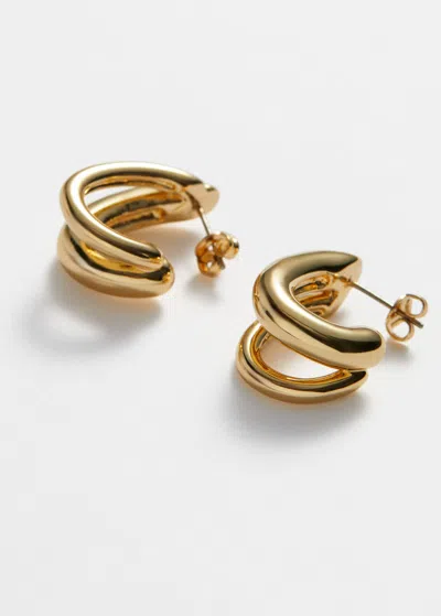 Other Stories Small Double Hoops In Gold