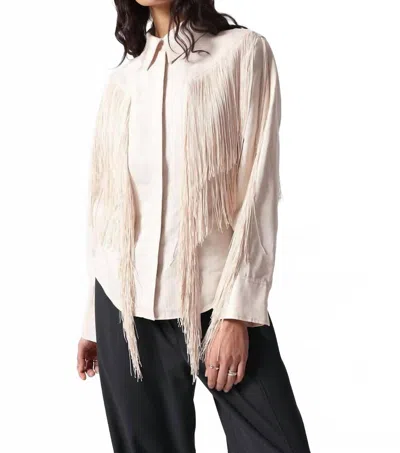 Other Stories Stories Fringe Blouse In Cream In Neutral