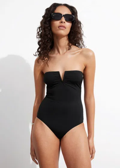 Other Stories Sweetheart-neck Swimsuit In Black