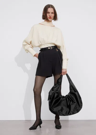 Other Stories Tailored Shorts In Black