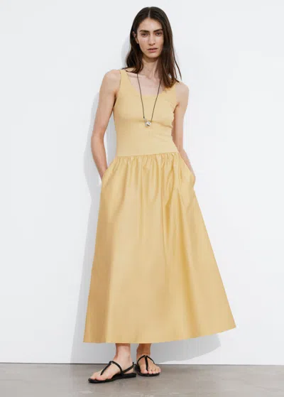 Other Stories Tank Midi Dress In Yellow