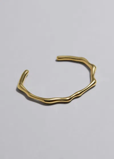 Other Stories Wave Cuff Bracelet In Gold