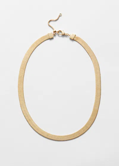 Other Stories Wide Snake-chain Necklace In Gold