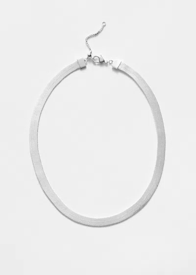 Other Stories Wide Snake-chain Necklace In White